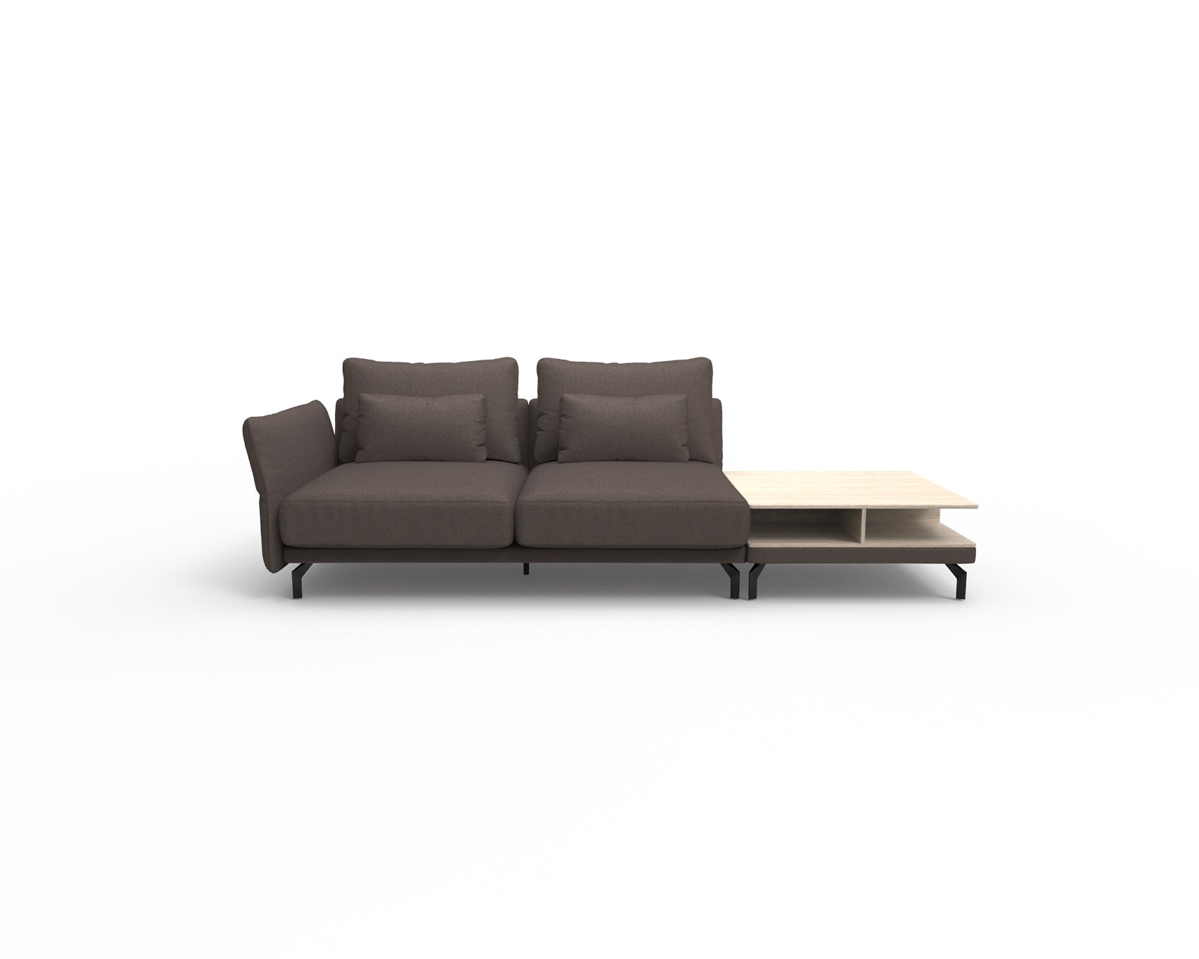 Seagull 2 Seater Sofa with Shelf Table (Right)